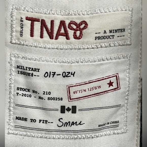 TNA Military Issue Parka Jacket - Black - Size Small - Wool Lined Winter Coat - Picture 7 of 13